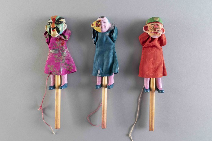 Juguetes articulados. China. Mediados del siglo XX